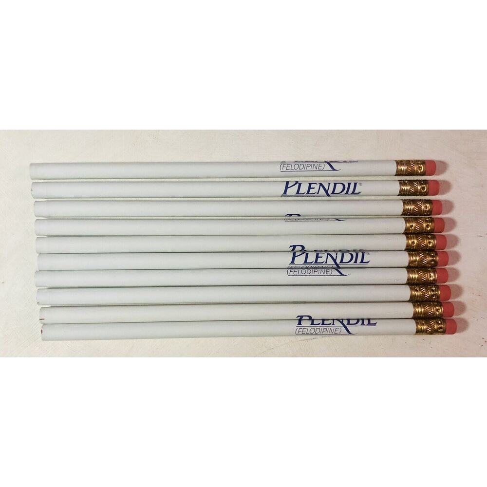 Plendil Pharmaceutical Advertising Pencils Felodipine Drug Lot of 10 Unused USA